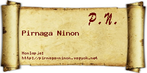 Pirnaga Ninon névjegykártya